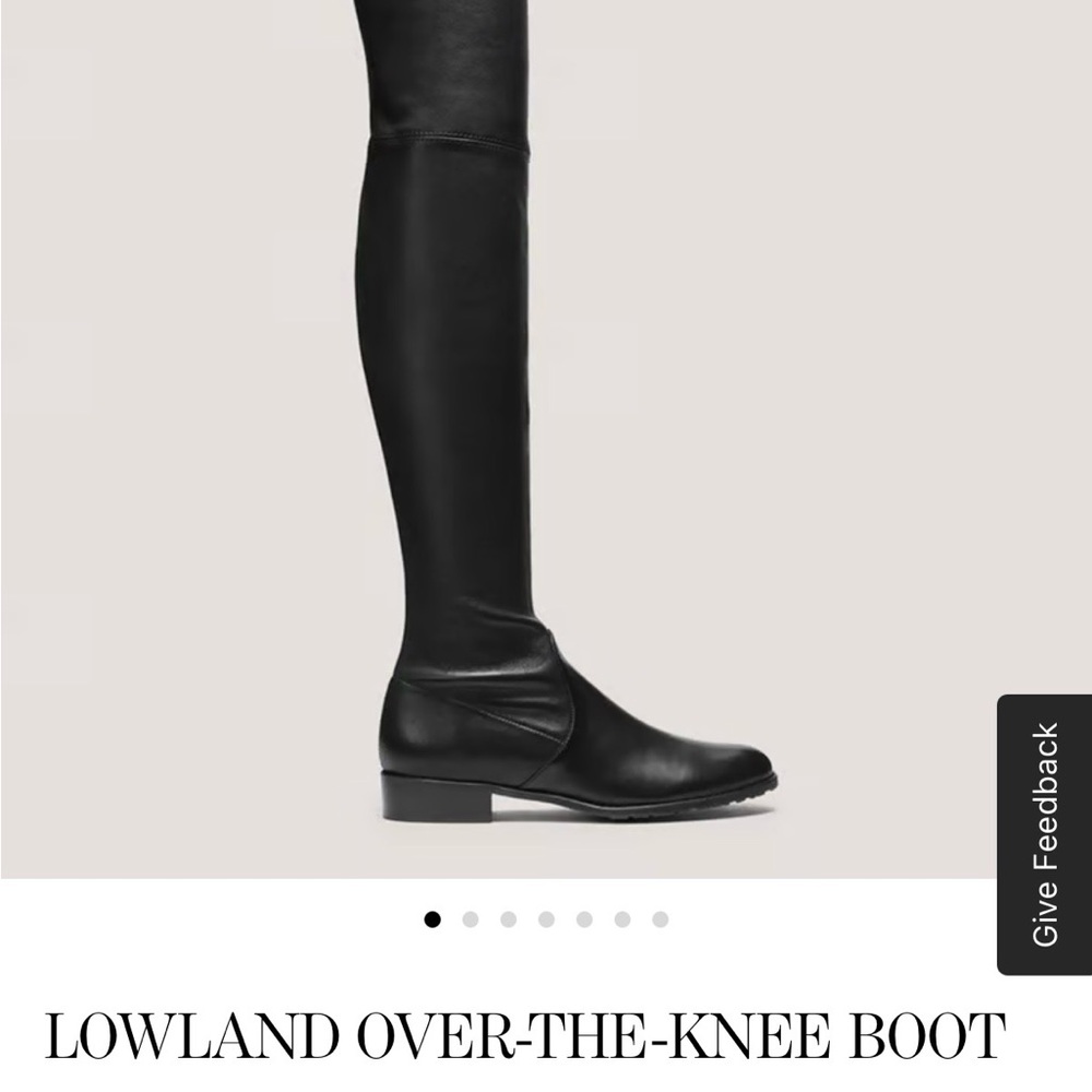 Stuart Weitzman Black Over-the-Knee Leather Boot
